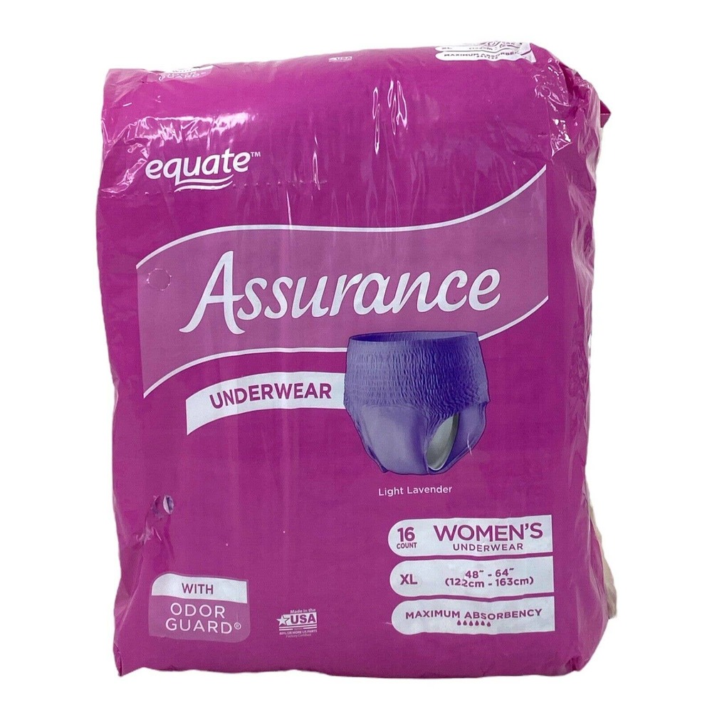Equate 16-Count ASSURANCE Underwear XL